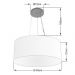 Pendente Cilíndrico Md-4185 Cúpula em Tecido 45x21cm Linho Bege - Bivolt