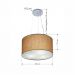 Pendente Cilíndrico Md-4185 Cúpula em Tecido 45x21cm Palha - Bivolt