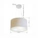 Pendente Cilíndrico Md-4186 Cúpula em Tecido 45x25cm Linho Bege - Bivolt