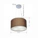Pendente Cilíndrico Md-4187 Cúpula em Tecido 45x30cm Café - Bivolt