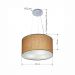 Pendente Cilíndrico Md-4187 Cúpula em Tecido 45x30cm Palha - Bivolt