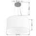 Pendente Cilíndrico Md-4187 Cúpula em Tecido 45x30cm Rústico Cinza - Bivolt