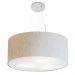 Pendente Cilíndrico Md-4188 Cúpula em Tecido 50x25cm Linho Bege - Bivolt