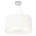 Pendente Cilíndrico Md-4189 Cúpula em Tecido 50x30cm Branco - Bivolt