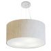 Pendente Cilíndrico Md-4189 Cúpula em Tecido 50x30cm Linho Bege - Bivolt
