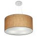 Pendente Cilíndrico Md-4189 Cúpula em Tecido 50x30cm Palha - Bivolt