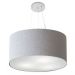 Pendente Cilíndrico Md-4189 Cúpula em Tecido 50x30cm Rústico Cinza - Bivolt
