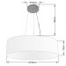 Pendente Cilíndrico Md-4190 Cúpula em Tecido 55x15cm Branco - Bivolt