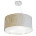 Pendente Cilíndrico Md-4191 Cúpula em Tecido 55x25cm Rústico Bege - Bivolt