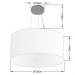 Pendente Cilíndrico Md-4192 Cúpula em Tecido 55x30cm Linho Bege - Bivolt