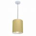 Pendente Cilíndrico Md-4200 Cúpula em Tecido 14x15cm Algodão Crú - Bivolt