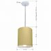 Pendente Cilíndrico Md-4200 Cúpula em Tecido 14x15cm Algodão Crú - Bivolt