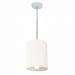 Pendente Cilíndrico Md-4200 Cúpula em Tecido 14x15cm Branco - Bivolt