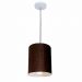 Pendente Cilíndrico Md-4200 Cúpula em Tecido 14x15cm Café - Bivolt