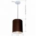 Pendente Cilíndrico Md-4200 Cúpula em Tecido 14x15cm Café - Bivolt
