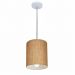 Pendente Cilíndrico Md-4200 Cúpula em Tecido 14x15cm Palha - Bivolt