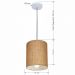 Pendente Cilíndrico Md-4200 Cúpula em Tecido 14x15cm Palha - Bivolt