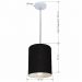 Pendente Cilíndrico Md-4200 Cúpula em Tecido 14x15cm Preto - Bivolt
