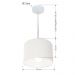 Pendente Cilíndrico Md-4201 Cúpula em Tecido 25x25cm Branco - Bivolt