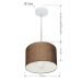 Pendente Cilíndrico Md-4201 Cúpula em Tecido 25x25cm Café - Bivolt