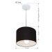 Pendente Cilíndrico Md-4201 Cúpula em Tecido 25x25cm Preto - Bivolt