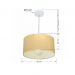 Pendente Cilíndrico Md-4202 Cúpula em Tecido 40x25cm Algodão Crú - Bivolt