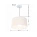 Pendente Cilíndrico Md-4202 Cúpula em Tecido 40x25cm Branco - Bivolt
