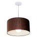 Pendente Cilíndrico Md-4202 Cúpula em Tecido 40x25cm Café - Bivolt