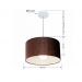 Pendente Cilíndrico Md-4202 Cúpula em Tecido 40x25cm Café - Bivolt