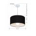 Pendente Cilíndrico Md-4202 Cúpula em Tecido 40x25cm Preto - Bivolt