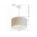 Pendente Cilíndrico Md-4202 Cúpula em Tecido 40x25cm Rústico Bege - Bivolt