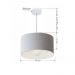 Pendente Cilíndrico Md-4202 Cúpula em Tecido 40x25cm Rústico Cinza - Bivolt