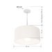 Pendente Cilíndrico Md-4203 Cúpula em Tecido 45x21cm Branco - Bivolt