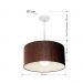 Pendente Cilíndrico Md-4204 Cúpula em Tecido 45x25cm Café - Bivolt