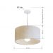 Pendente Cilíndrico Md-4204 Cúpula em Tecido 45x25cm Linho Bege - Bivolt
