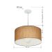 Pendente Cilíndrico Md-4204 Cúpula em Tecido 45x25cm Palha - Bivolt