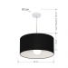 Pendente Cilíndrico Md-4204 Cúpula em Tecido 45x25cm Preto - Bivolt