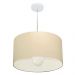 Pendente Cilíndrico Md-4205 Cúpula em Tecido 45x30cm Algodão Crú - Bivolt