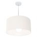 Pendente Cilíndrico Md-4205 Cúpula em Tecido 45x30cm Branco - Bivolt
