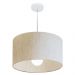 Pendente Cilíndrico Md-4205 Cúpula em Tecido 45x30cm Linho Bege - Bivolt