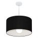 Pendente Cilíndrico Md-4205 Cúpula em Tecido 45x30cm Preto - Bivolt