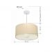 Pendente Cilíndrico Md-4206 Cúpula em Tecido 50x25cm Algodão Crú - Bivolt