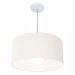 Pendente Cilíndrico Md-4206 Cúpula em Tecido 50x25cm Branco - Bivolt