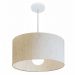 Pendente Cilíndrico Md-4206 Cúpula em Tecido 50x25cm Linho Bege - Bivolt
