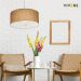 Pendente Cilíndrico Md-4206 Cúpula em Tecido 50x25cm Palha - Bivolt