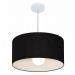 Pendente Cilíndrico Md-4206 Cúpula em Tecido 50x25cm Preto - Bivolt