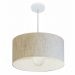 Pendente Cilíndrico Md-4206 Cúpula em Tecido 50x25cm Rústico Bege - Bivolt