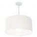 Pendente Cilíndrico Md-4207 Cúpula em Tecido 55x25cm Branco - Bivolt
