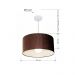 Pendente Cilíndrico Md-4207 Cúpula em Tecido 55x25cm Café - Bivolt