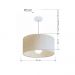 Pendente Cilíndrico Md-4207 Cúpula em Tecido 55x25cm Linho Bege - Bivolt